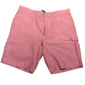 J. Crew Gramercy Flat Front Red Oxford Cloth Shorts Men’s Size 31